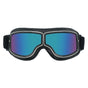 Retro Motorcycle Goggles - Windproof, UV400 Protection, Anti-Impact PC Lenses with Leather Frame(Black leather colored lens)