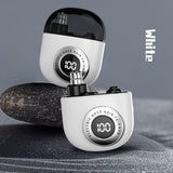 Mini Electric Nose Hair Trimmer - USB-C Rechargeable, LED Display, Washable Head, Painless Grooming(white)