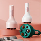 Rechargeable Smokeless Moxibustion & Massage Device with Hot Compress & Red Light Therapy(green) - Side View