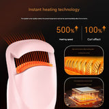 Electric Heated Eyelash Curler - USB-C Rechargeable, Fast Heating, Long-Lasting Curl(white) - Side View