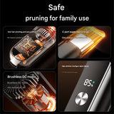 Electric Nose & Ear Hair Trimmer - USB-C Rechargeable, LED Display, Washable 360deg Head, Low Noise(blue) - Top-Down View