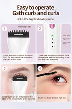 Rechargeable Heated Eyelash Curler - 3 Temperature Settings, 30s Rapid Heating & Anti-Scald Design(white)