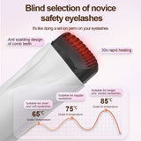 Rechargeable Heated Eyelash Curler - 3 Temperature Settings, 30s Rapid Heating & Anti-Scald Design(Pink) - Side View