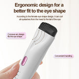 Rechargeable Heated Eyelash Curler - 3 Temperature Settings, 30s Rapid Heating & Anti-Scald Design(Green) - Front View