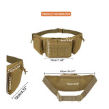 Tactical Waist Pack & Concealed Carry Bag - Multi-Pocket Fanny Pack with Adjustable Strap(Green) - Side View