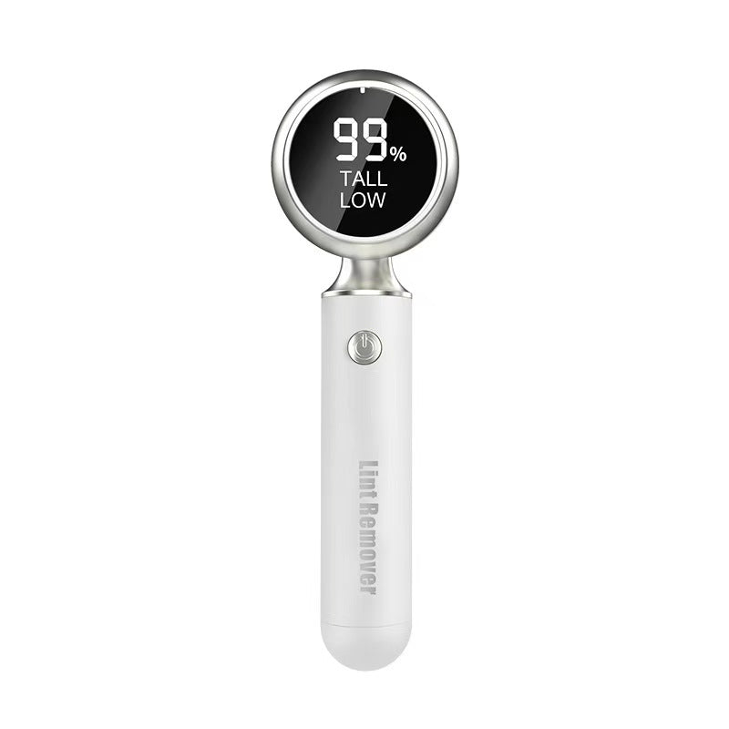 Upgraded Electric Lint Remover with LED Display - 6-Blade, Type-C Fast Charge, 2-in-1 with Sticky Roller(White)