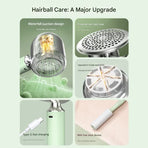 Upgraded Electric Lint Remover with LED Display - 6-Blade, Type-C Fast Charge, 2-in-1 with Sticky Roller(green)