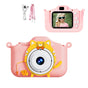 Digital Camera with Cute Cat Silicone Case - Dual Lens, 96MP, HD Screen & Music Playback(pink)