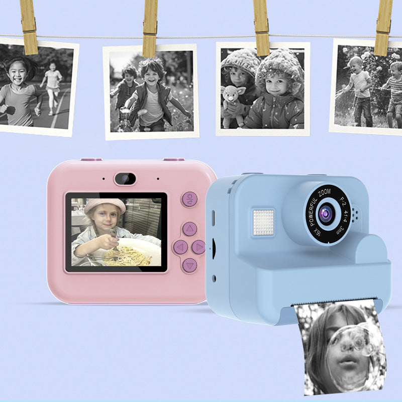 Instant Print Camera - 48MP Dual Lens, 2.4 IPS Screen, Thermal Printing(blue)