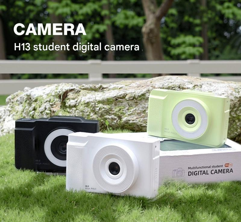48MP Student Digital Camera with 180 Flip Screen & 3-Setting Fill Light(black)