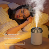 Quiet Cool Mist Humidifier - 500ml USB-C with Ambient Light & Dual Mist Modes(Pink) - Top-Down View