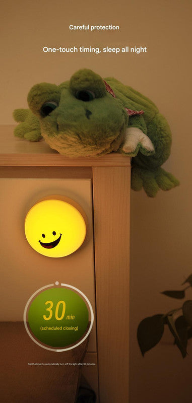 Fun Emoji LED Night Light - Tap Control, 7 Changing Options, 3 Brightness Levels & Magnetic Mount(Laughing and crying expression)