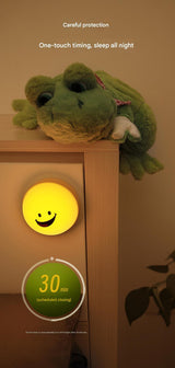 Fun Emoji LED Night Light - Tap Control, 7 Changing Options, 3 Brightness Levels & Magnetic Mount(Infatuated expression) - 45-Degree Angle