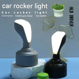 Car Gear Shifter Style LED Night Light - 3 Brightness Levels, Type-C Rechargeable & Stress Relief Gadget(black) - Side View