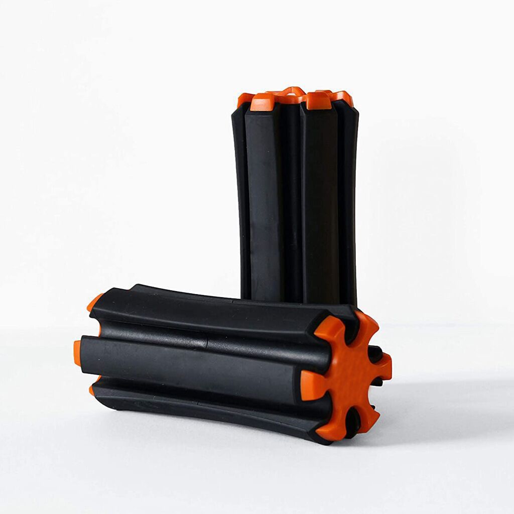 Portable Golf Club Carrier SILO - Holds 3 Clubs, Lightweight & Easy to (Black Orange)