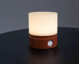 Cylindrical LED Night Light with Timer & Stepless Dimming - USB-C Rechargeable, 1200mAh Battery(Red)