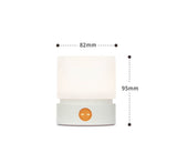 Cylindrical LED Night Light with Timer & Stepless Dimming - USB-C Rechargeable, 1200mAh Battery(Red) - 45-Degree Angle