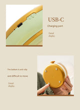 Retro Kerosene Lamp Style LED Night Light - 2 Modes, Dimmable, 15-Min Timer, USB-C Rechargeable(yellow) - Top-Down View
