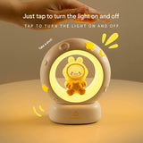Adorable LED Night Light with Tap Control - 3 Brightness Levels & USB Charging(Red little dragon) - Front View