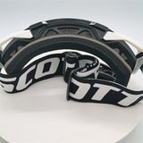 Performance Motocross & Off-Road Goggles - Increased Impact Protection with Lens Lock System(Light blue frame transparent film) - Front View