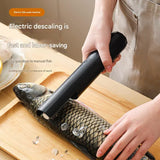 Electric Fish Scaler - Waterproof, Stainless Steel, Brushless Motor, Infinitely Variable Speed(black) - Front View