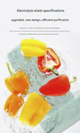 Wireless Fruit & Vegetable Purifier - Electrolytic Cleaning, Removes Residue, IPX7 Waterproof(blue) - Top-Down View