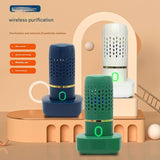 Wireless Fruit & Vegetable Purifier - Electrolytic Cleaning, Removes Residue, IPX7 Waterproof(green) - Front View