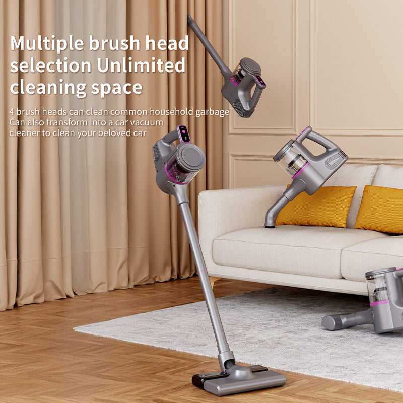 3-in-1 Wireless Vacuum Cleaner & Mop - Handheld/Stick, 3 Suction Levels, Mite Removal(grey)