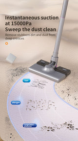 3-in-1 Wireless Vacuum Cleaner & Mop - Handheld/Stick, 3 Suction Levels, Mite Removal(grey) - Close-Up Angle