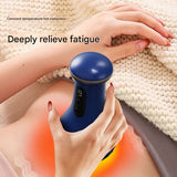 Electric Cupping & Gua Sha Massager - 9 Levels Heat & Suction, Red Light Therapy, USB-C Rechargeable(blue) - Top-Down View