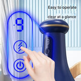 Electric Cupping & Gua Sha Massager - 9 Levels Heat & Suction, Red Light Therapy, USB-C Rechargeable(blue) - 45-Degree Angle