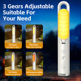 Multi-Function Folding LED Camping Lantern & Flashlight - USB Rechargeable, 3 Light Modes + SOS(grey) - Top-Down View