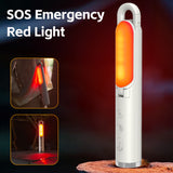 Multi-Function Folding LED Camping Lantern & Flashlight - USB Rechargeable, 3 Light Modes + SOS(Light green) - 45-Degree Angle