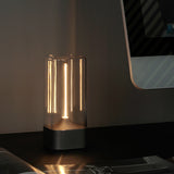 Magnetic Levitating Night Light with Flexible LED - USB-C Rechargeable, Stepless Dimming & Outdoor Hook(silver) - Side View