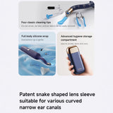 Smart Visual Ear Cleaner with HD Endoscope & Precision Tweezers - Safe for Adults & Children(blue) - Top-Down View