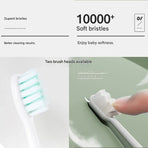 Sonic Electric Toothbrush with 31000 VPM, 4 Modes, 10000+ Soft Bristles, Travel Case & Charging Base(Green)