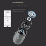 Mini Electric Rotary Shaver - IPX7 Waterproof, 2 Speed Modes, 90-Day Battery Life, USB Rechargeable(Blue) - Front View