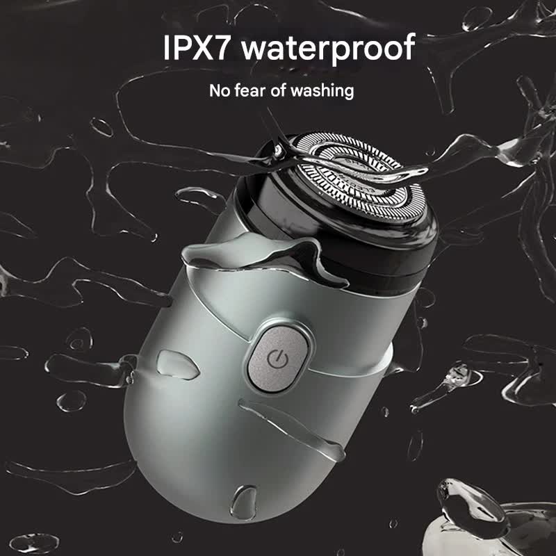 Mini Electric Rotary Shaver - IPX7 Waterproof, 2 Speed Modes, 90-Day Battery Life, USB Rechargeable(Blue)