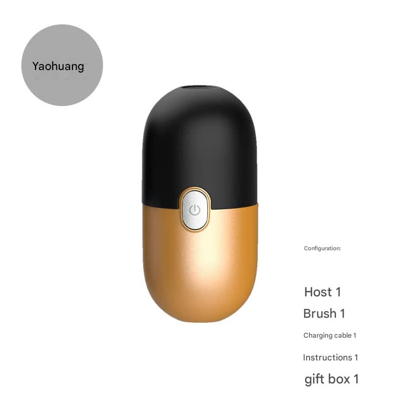 Mini Electric Rotary Shaver - IPX7 Waterproof, 2 Speed Modes, 90-Day Battery Life, USB Rechargeable(Yellow)