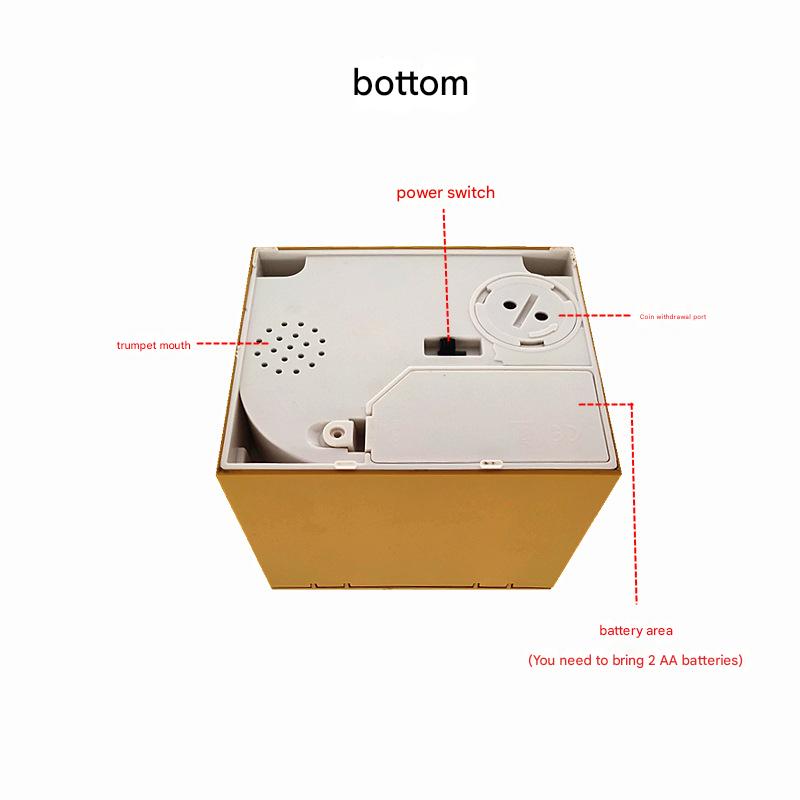 Adorable Cat Stealing Coin Piggy Bank - Automatic Money Saving Box for Kids & Adults(Orange and white cat)