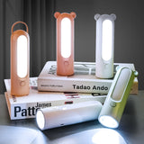 2-in-1 Portable LED Camping Lantern & Flashlight - USB Rechargeable, Dual Light Modes(Handle model white) - Front View