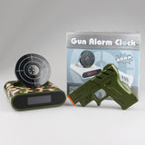 Gun Alarm Clock - Target Shooting Alarm with Infrared Gun, Recordable Alarm & Game Modes(Camouflage)