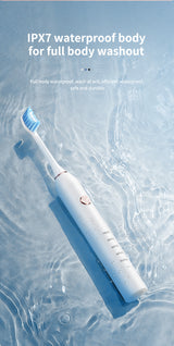 Professional Sonic Electric Toothbrush - 5 Modes, 40000 VPM, 180-Day Battery, IPX7 Waterproof with 4 Brush Heads(black) - Low Angle