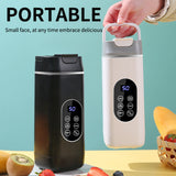 Wireless Portable Juicer Blender - 420ml, 12 Blades, 5-Hour Ice Storage, Digital Display & USB-C Charging(white) - Front View