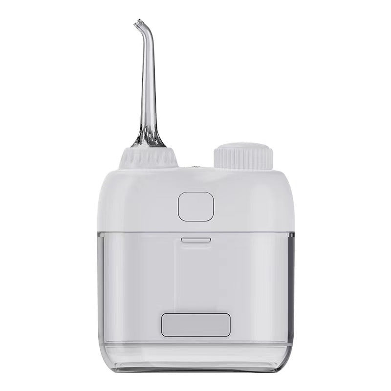 Ultra-Compact Mini Portable Water Flosser - IPX7 Waterproof, USB Rechargeable with Retractable Nozzle(white)