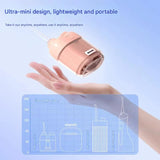 Ultra-Compact Mini Portable Water Flosser - IPX7 Waterproof, USB Rechargeable with Retractable Nozzle(white) - Front View