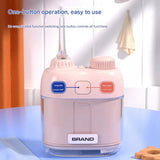 Ultra-Compact Mini Portable Water Flosser - IPX7 Waterproof, USB Rechargeable with Retractable Nozzle(white) - Side View