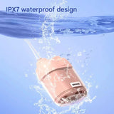 Ultra-Compact Mini Portable Water Flosser - IPX7 Waterproof, USB Rechargeable with Retractable Nozzle(white) - Top-Down View