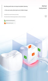 Mini Portable Oral Irrigator - IPX68 Waterproof, UV Sterilization, 3 Modes, Magnetic Charging(Green) - Side View
