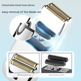 Professional Electric Foil Shaver for Men - 3 Speed Modes, LED Display, USB Rechargeable, Waterproof(gold) - Top-Down View